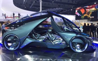 На Шанхайском автосалоне показали прототип электромобиля будущего