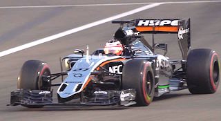 Пилот Force India Нико Хюлькенберг на квалификации Формулы-1 2015 года в Абу-Даби