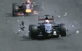 Авария Нико Хюлькенберга в гонке Формулы-1 2015 года на Хунгароринге