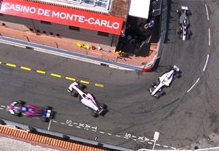 Даниил Квят и Серхио Перес в гонке Формулы-1 2017 года в Монако