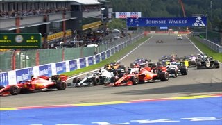 Старт гонки Формулы-1 2019 года на Спа-Франкоршам