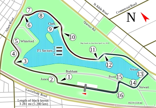 Трасса чемпионата Формулы-1 в Альберт-парке