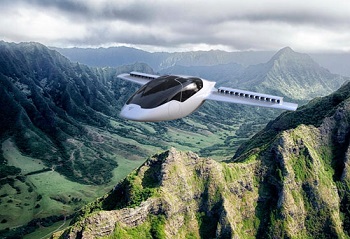 Управление летающим электромобилем Lilium Jet