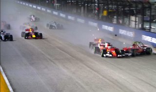 Завал на старте гонки Формулы-1 2017 года в Сингапуре