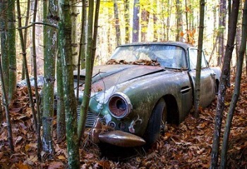 Раритетный автомобиль Aston Martin DB4 недавно найден в лесу в США