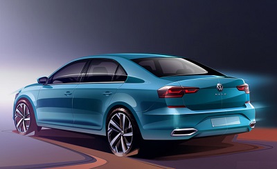 Скетч Volkswagen Polo 2020 года