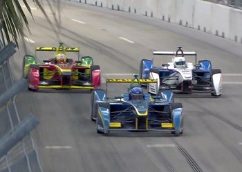 Никобя Прост, Скотт Спид и Даниэль Абт на гонке Формулы-Е в Майами